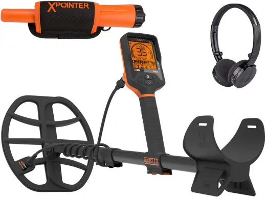 Quest Q35 Metalldetektor mit WireFree Kopfhörer & gratis XPointer Pinpointer