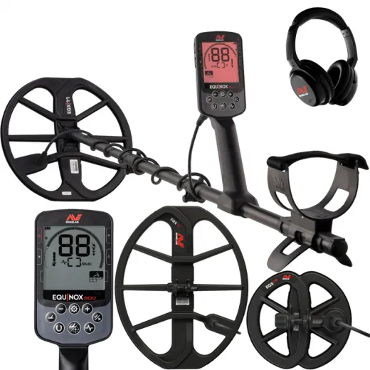 Minelab Equinox 900 Multifrequency Metalldetektor + Minelab EQX 38x30cm searchcoil